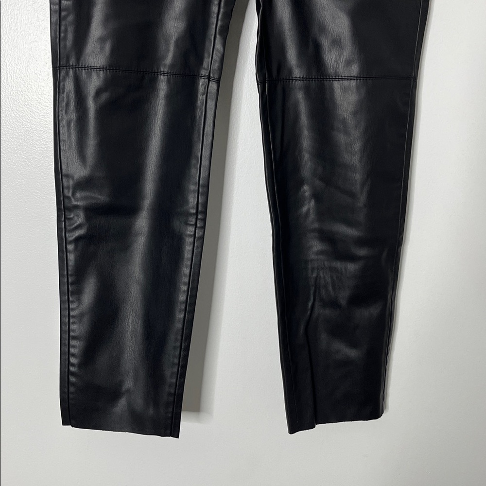 ZARA Faux Leather High Waist Pants Sz XL - Picture 4 of 10